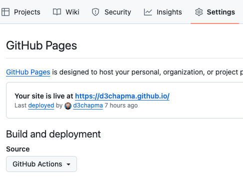 Set Source to Github Actions